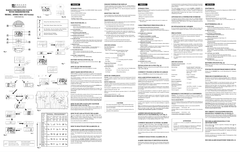 Page n°1 - Manuel utilisateur Oregon Scientific RM983