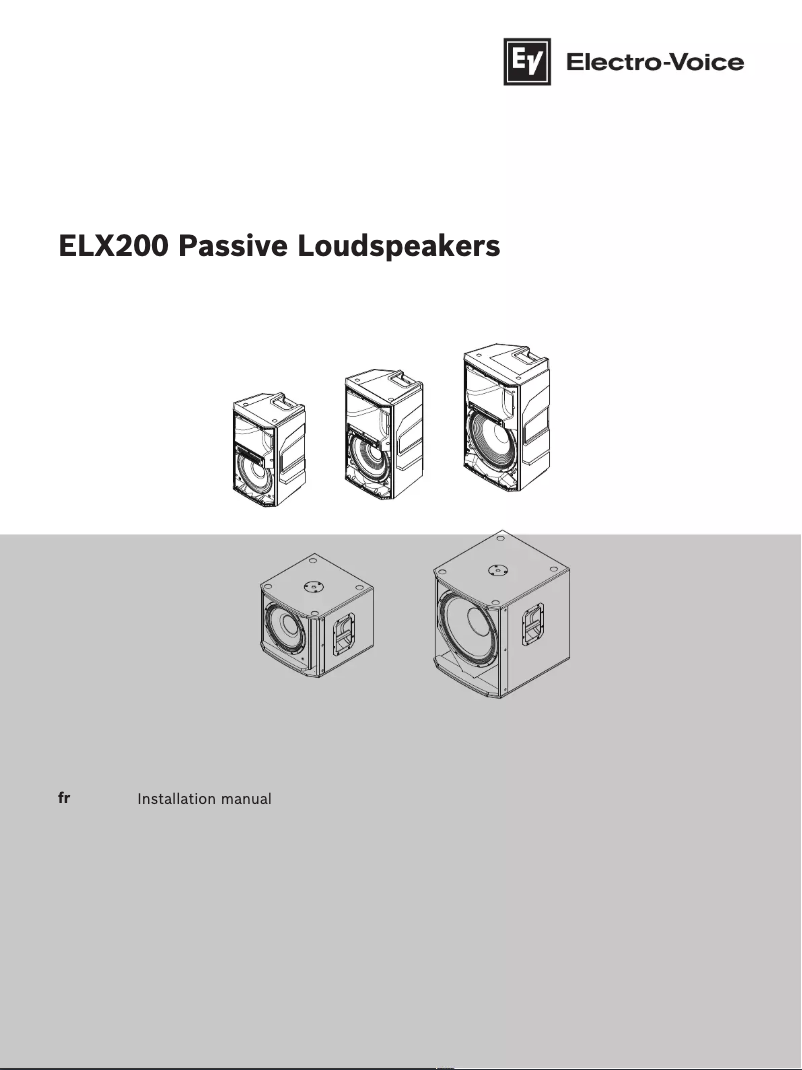 Page 1 de la notice Manuel utilisateur Electro-Voice ELX200-15