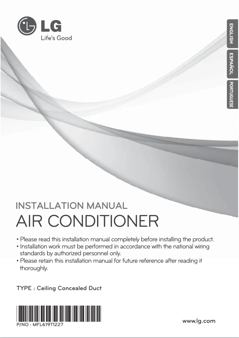 Page 1 de la notice Manuel utilisateur LG ABNQ18GHLA0