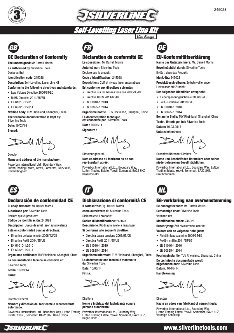 Página 1 del manual Manual de usuario Silverline 245028