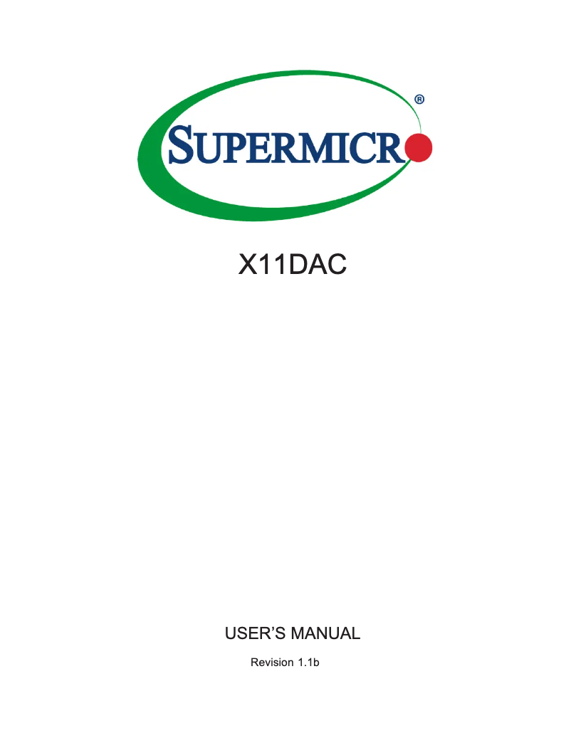 Image de la première page du manuel de l'appareil X11DAC