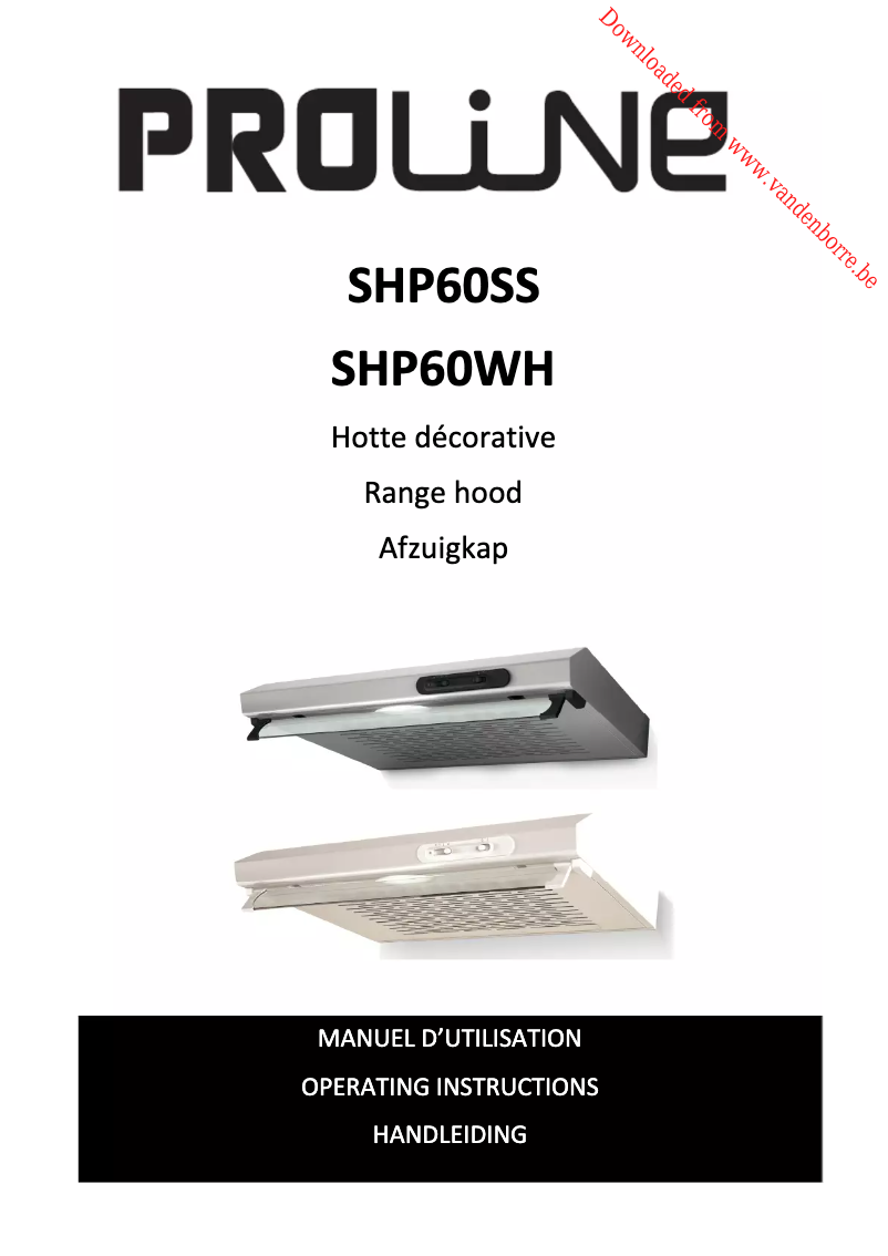 Image de la première page du manuel de l'appareil SHP60WH