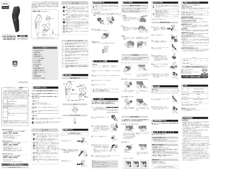 Page 1 de la notice Manuel utilisateur Philips Series 3000 HC3508
