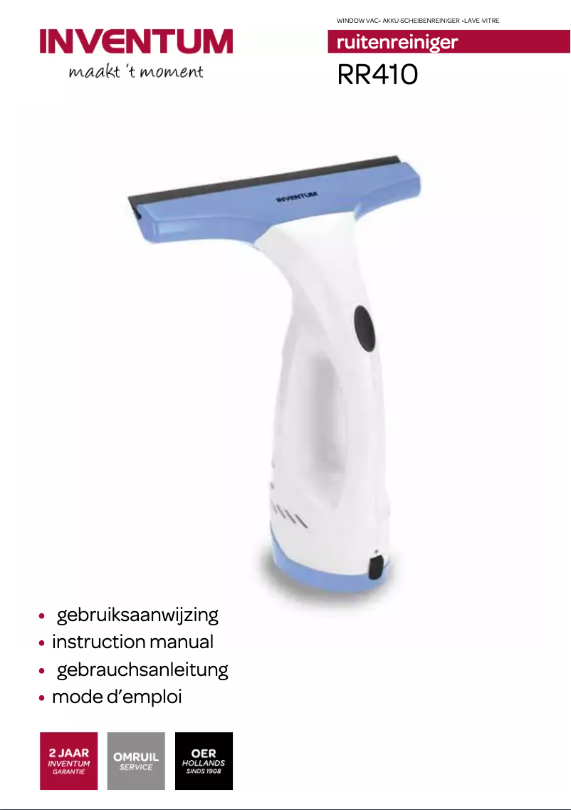 Page n°1 - Manuel utilisateur Inventum RR410