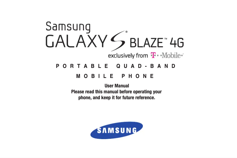 Page 1 de la notice Manuel utilisateur Samsung Galaxy S Blaze 4G
