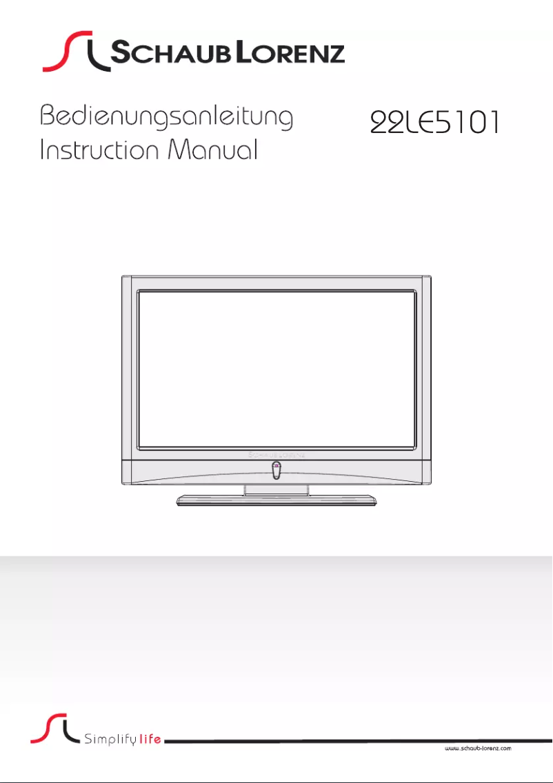 Page 1 de la notice Manuel utilisateur Schaub Lorenz 22LE-5101