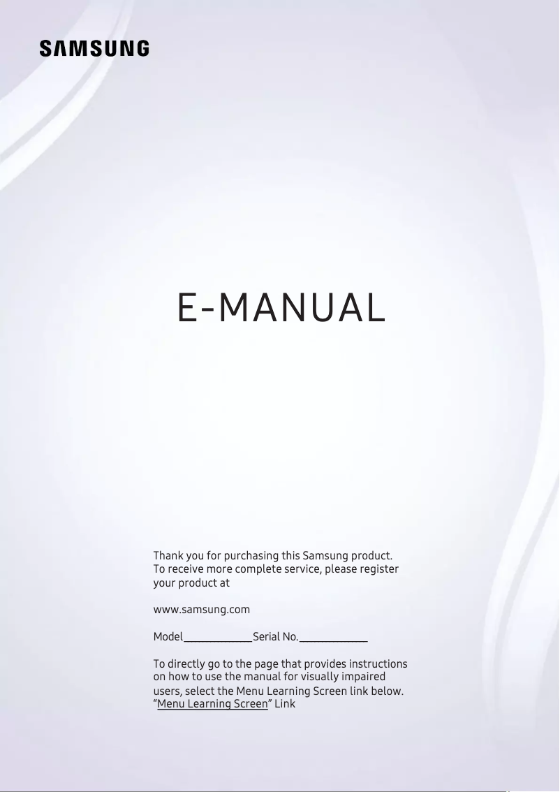 Página 1 del manual Manual de usuario Samsung UA55NU7300G