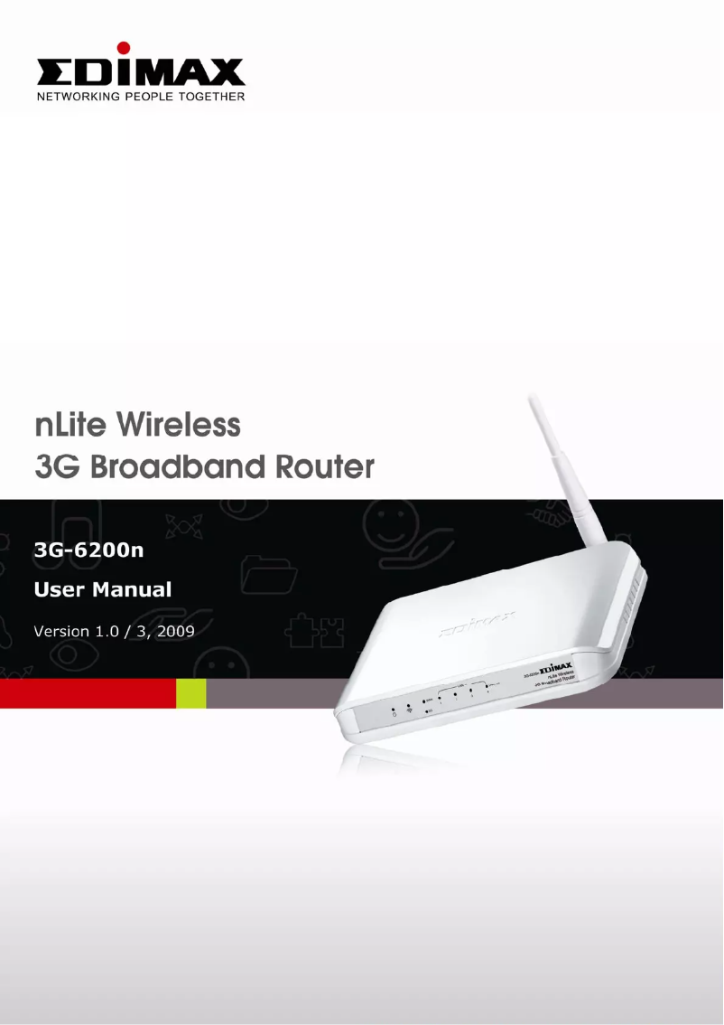 Page 1 de la notice Manuel utilisateur Edimax 3G-6200n