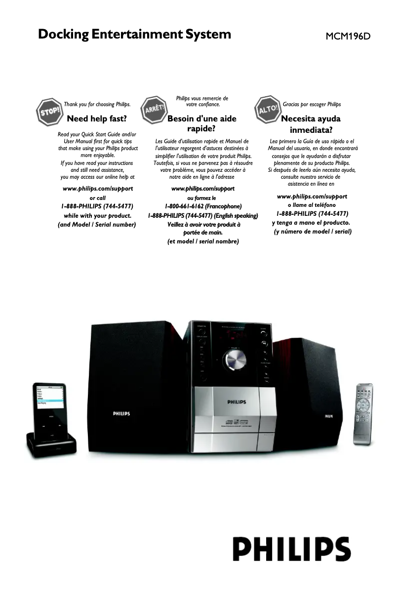 Página 1 del manual Manual de usuario Philips MCM196