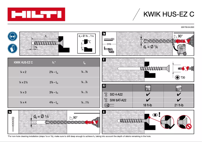 Página 1 del manual Manual de usuario Hilti KH-EZ C