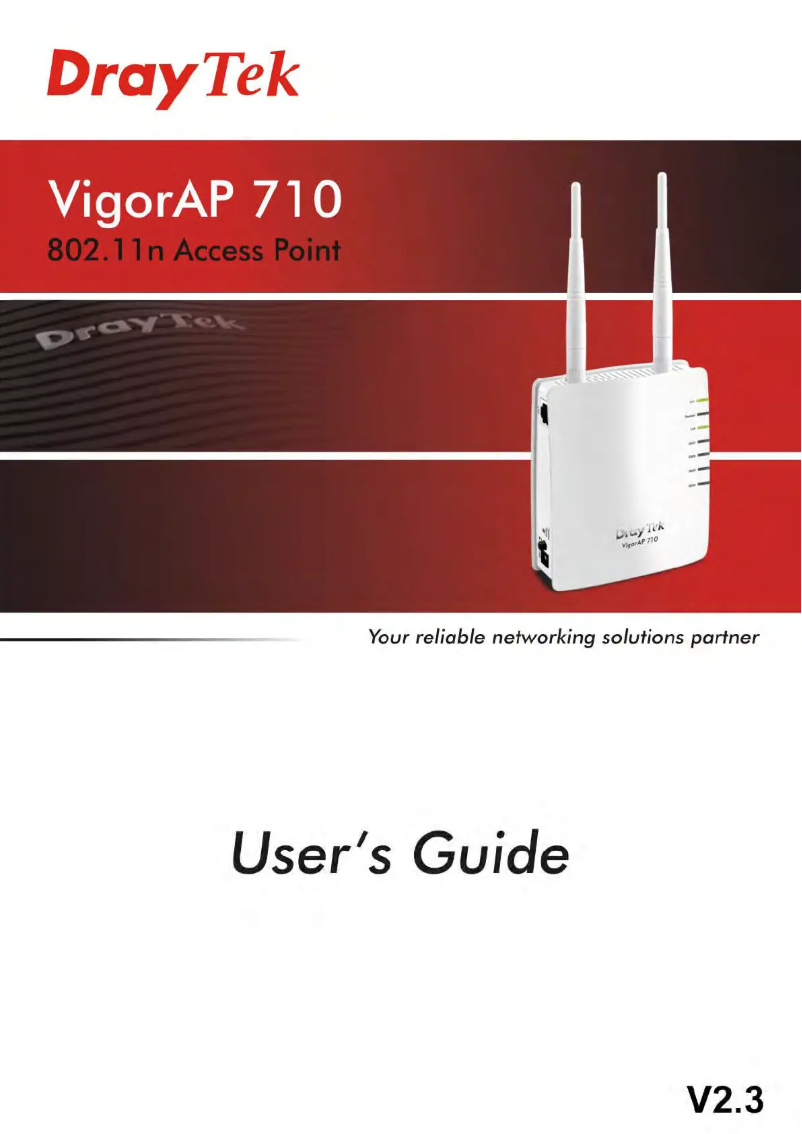Page n°1 - Manuel utilisateur Draytek VigorAP 710