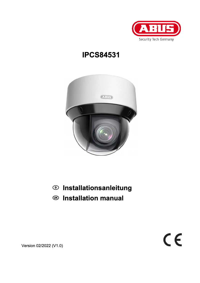 Page n°1 - Guide d'installation Abus IPCS84531