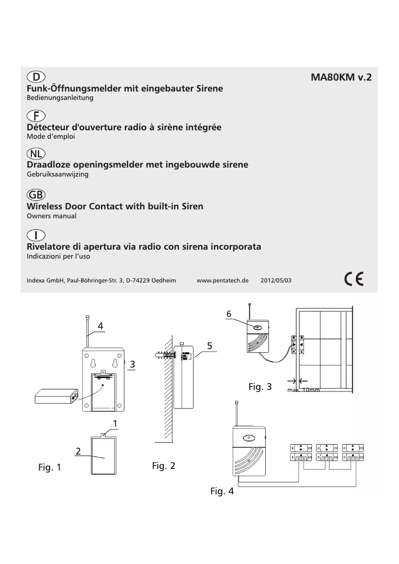 Image de la première page du manuel de l'appareil MA 80KM