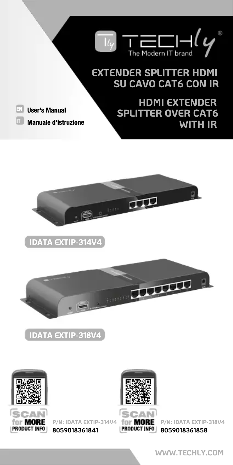 Page 1 de la notice Manuel utilisateur Techly IDATA EXTIP-314V4