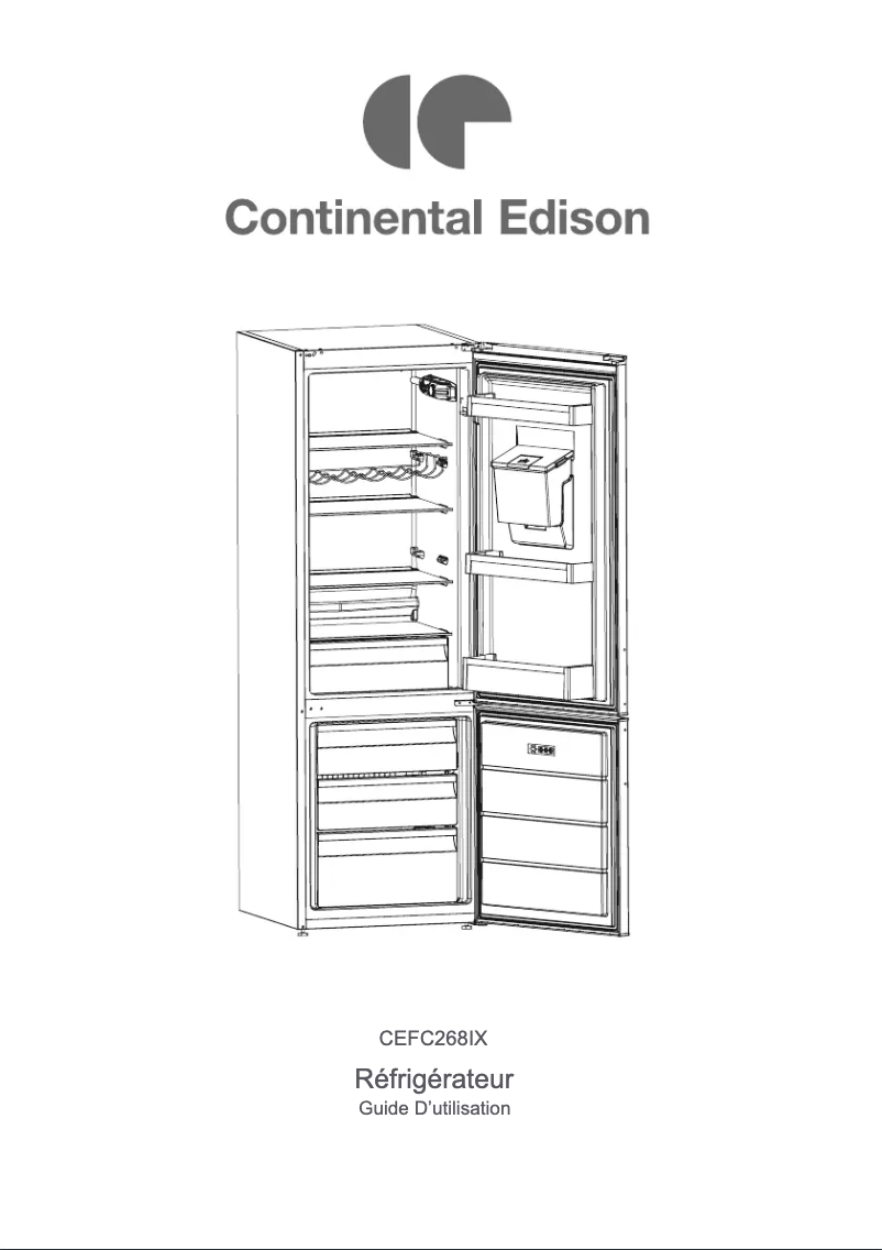 Page 1 de la notice Manuel utilisateur Continental Edison CEFC268IX