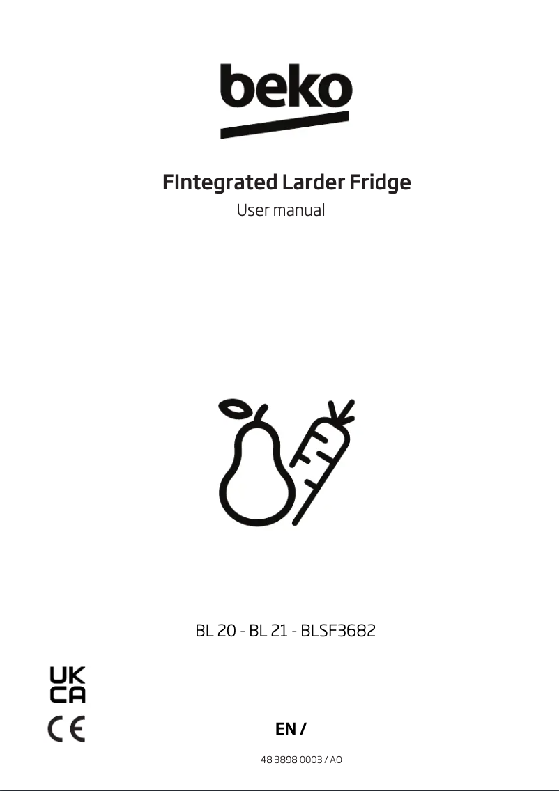 Page 1 de la notice Manuel utilisateur Beko BLSF3682