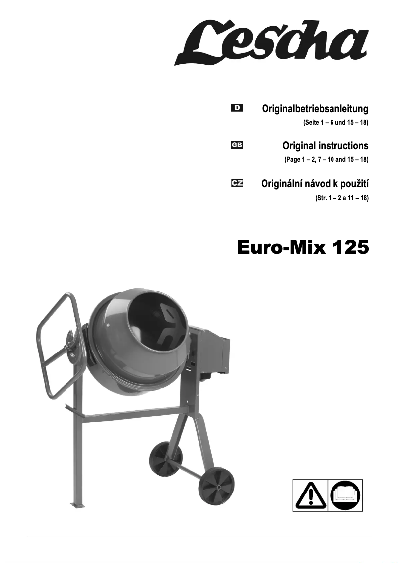 Página 1 del manual Manual de usuario Lescha Euro-Mix 125