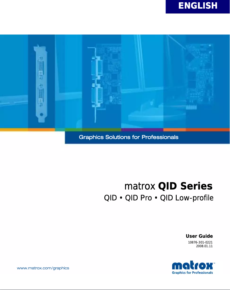 Page n°1 - Manuel utilisateur Matrox QID-P128LPAF