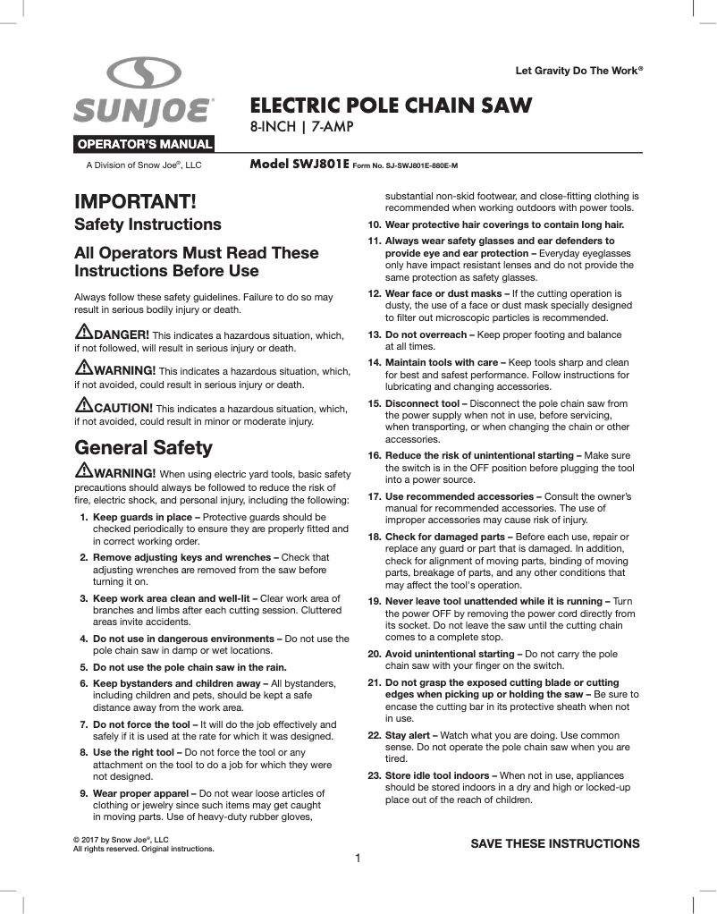 Image de la première page du manuel de l'appareil SBJ801E-RM