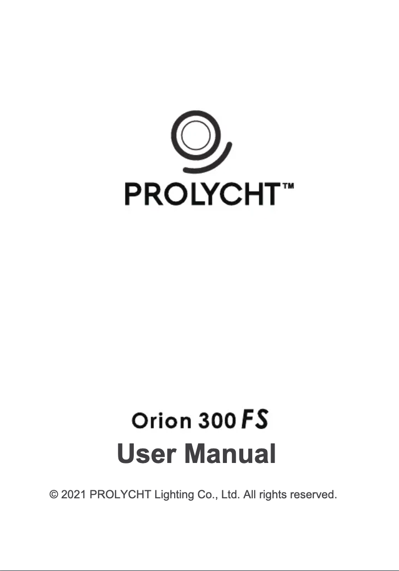 Image de la première page du manuel de l'appareil Orion 300 FS