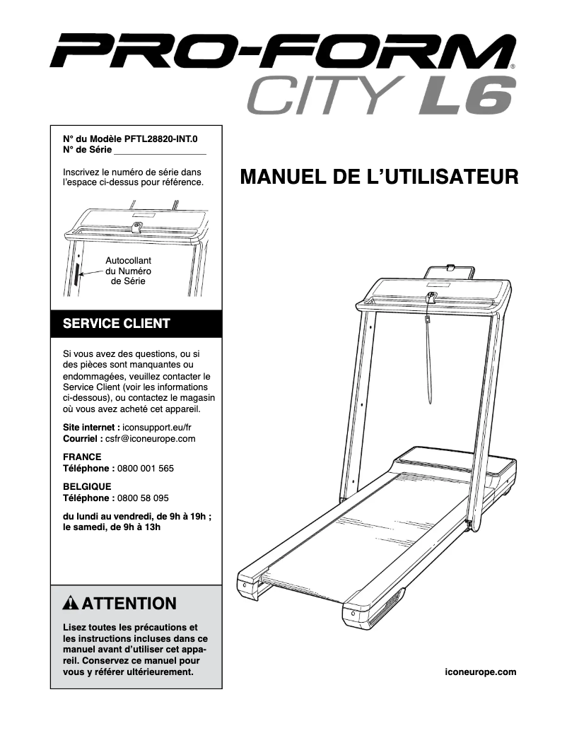 Image de la première page du manuel de l'appareil City L6