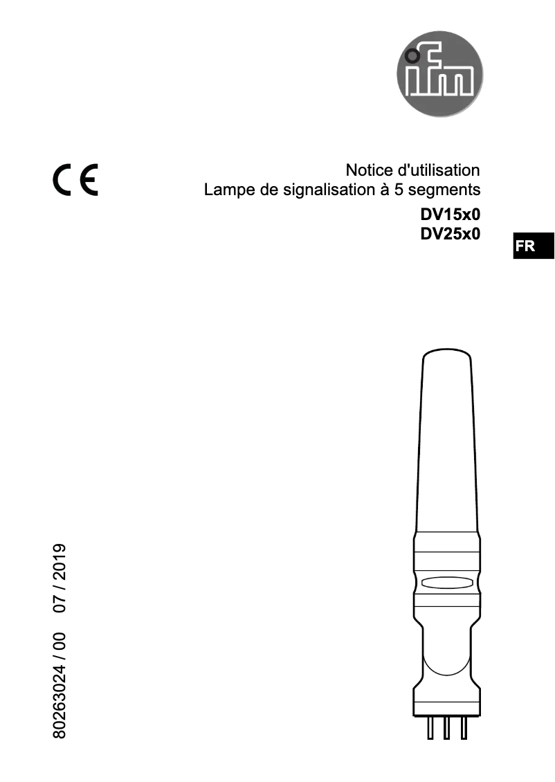 Page n°1 - Manuel utilisateur IFM DV1510