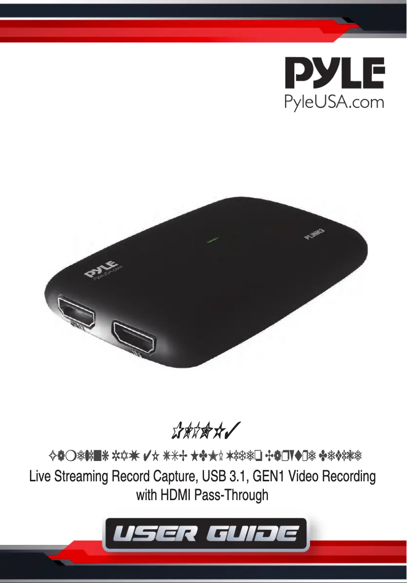 Page 1 de la notice Manuel utilisateur Pyle PLINK3