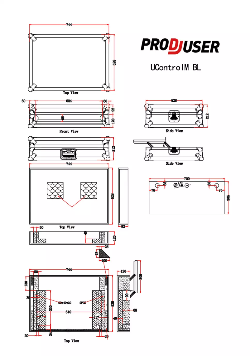 Page 1 de la notice Manuel utilisateur Prodjuser Ucontrol Medium Flightcase