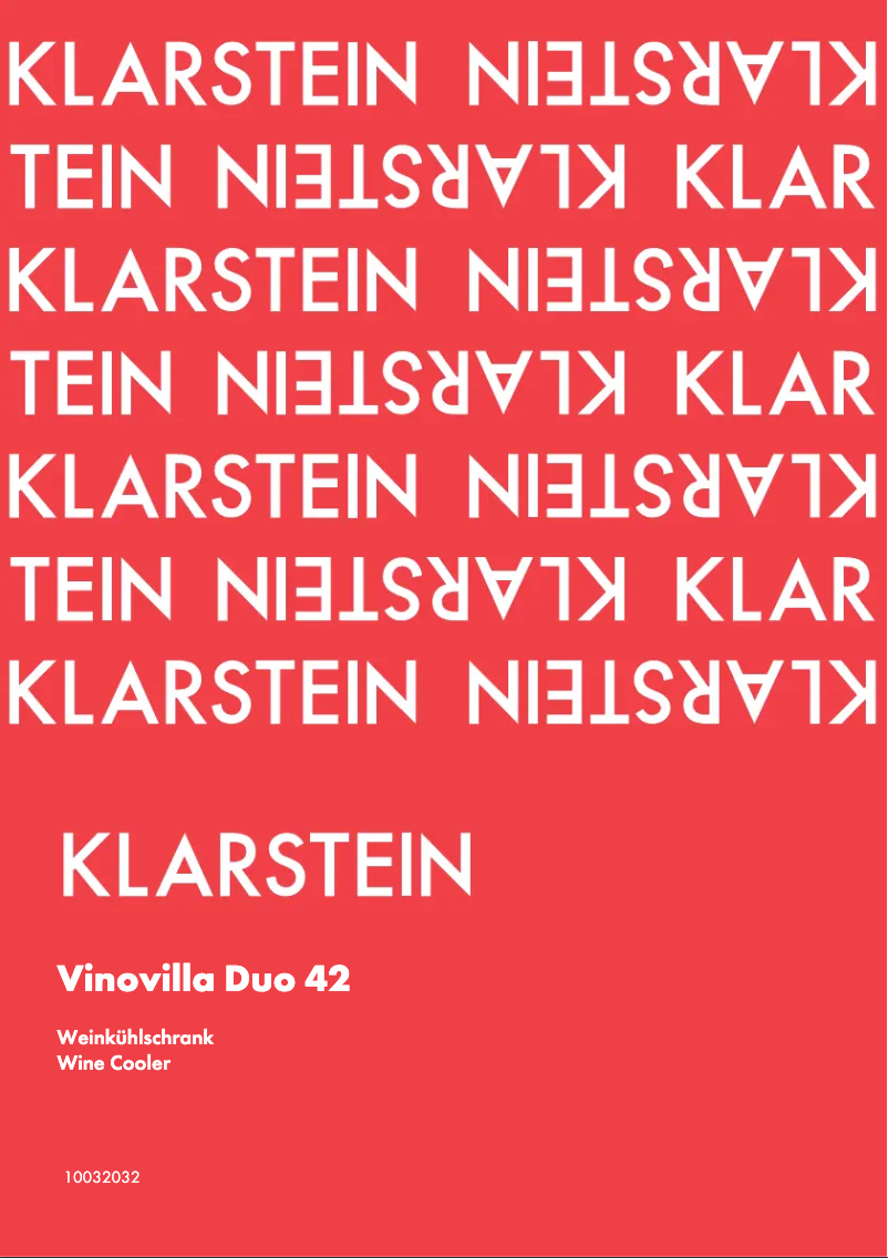 Image de la première page du manuel de l'appareil Vinovilla Duo 42