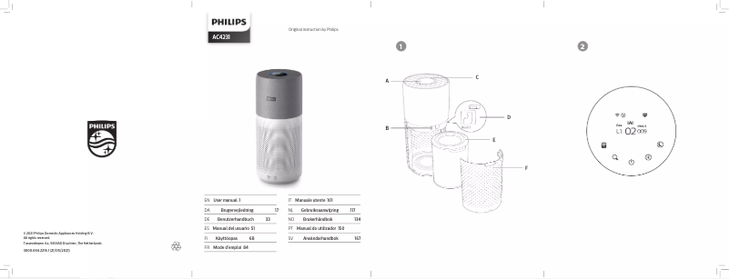 Page 1 of the manual User Manual Philips AC4231