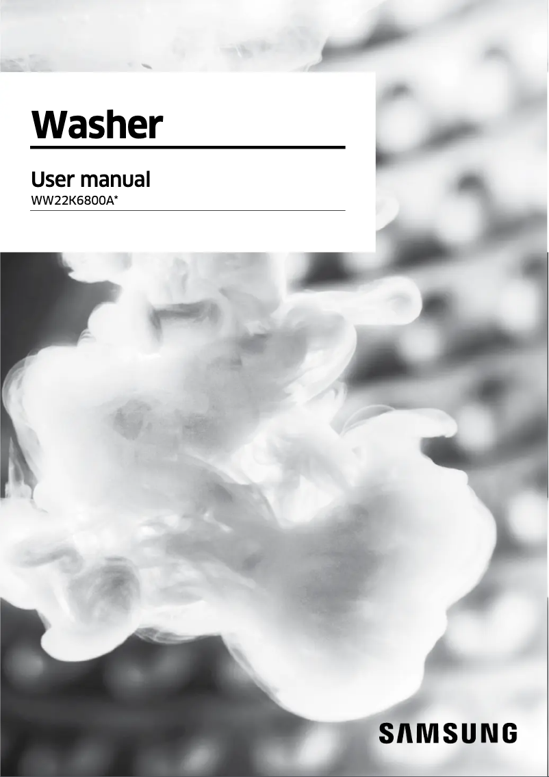 Página 1 del manual Guía de instalación Samsung WW22K6800A