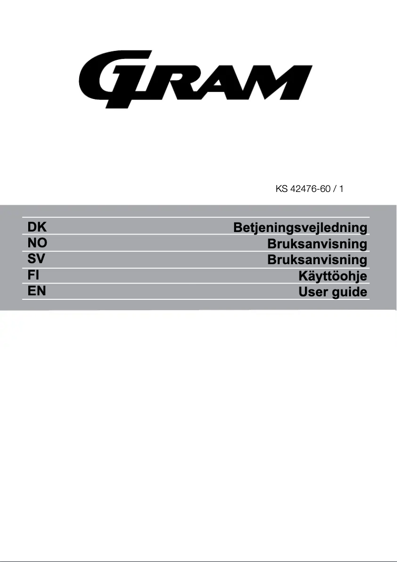 Página 1 del manual Manual de usuario Gram KS 42476-60/1