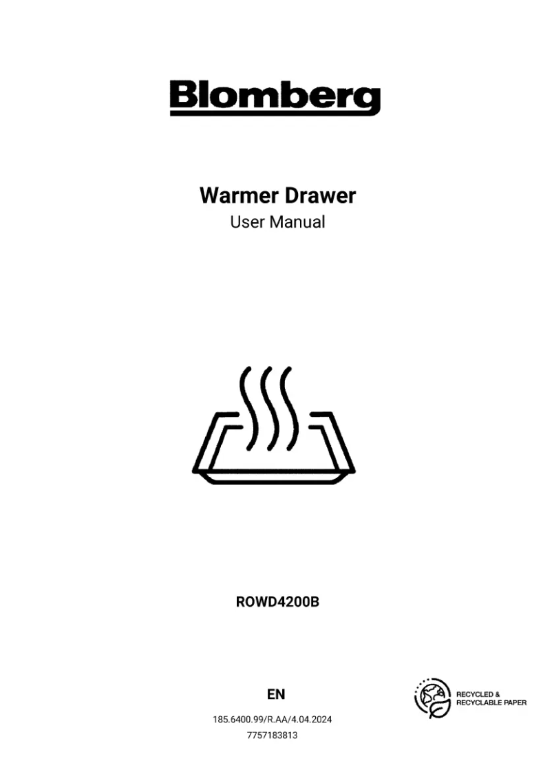 Page 1 de la notice Manuel utilisateur Blomberg ROWD4200B