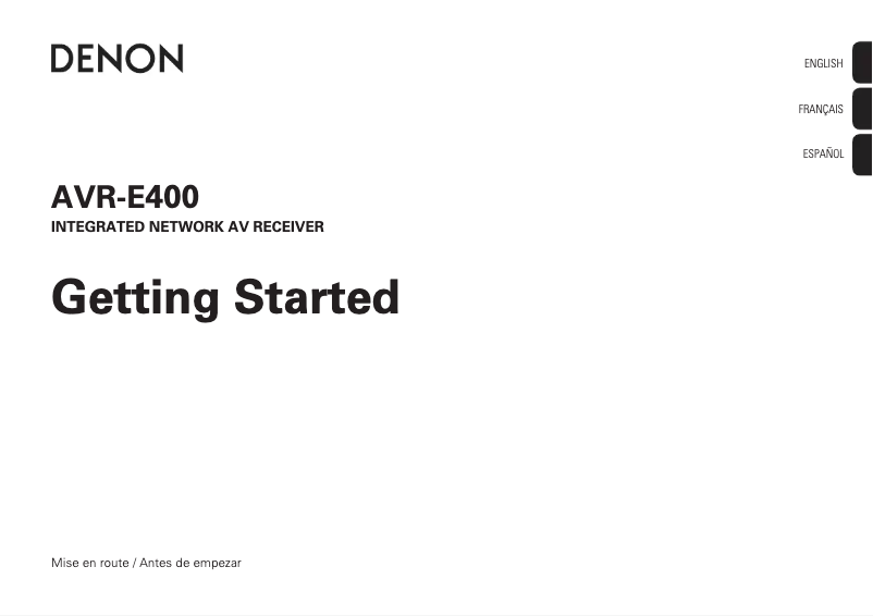 Image de la première page du manuel de l'appareil AVR-E400