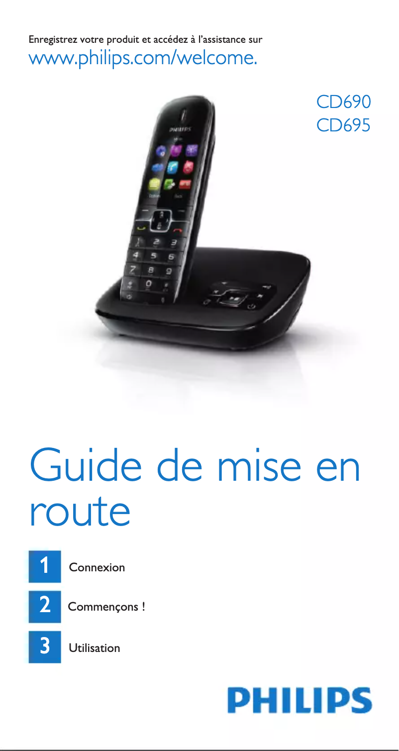 Página 1 del manual Guía de inicio rápido Philips BeNear CD6951B