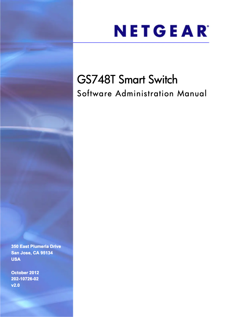 Image de la première page du manuel de l'appareil ProSafe GS748Tv4