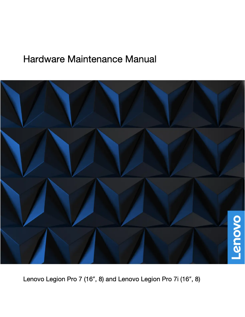 Page 1 de la notice Manuel utilisateur Lenovo Legion Pro 7