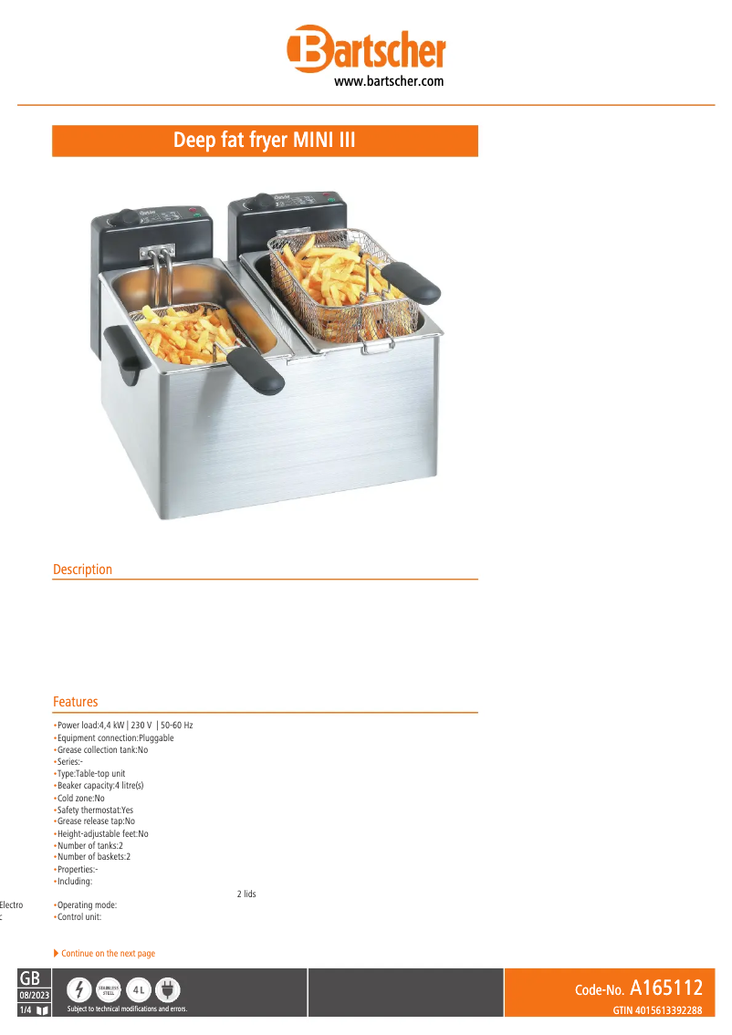 Image de la première page du manuel de l'appareil Mini II A165112