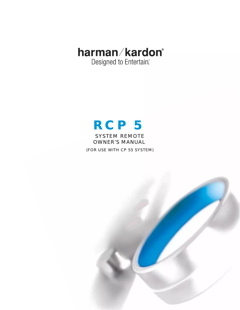 Página 1 del manual Manual de usuario Harman Kardon RCP 5