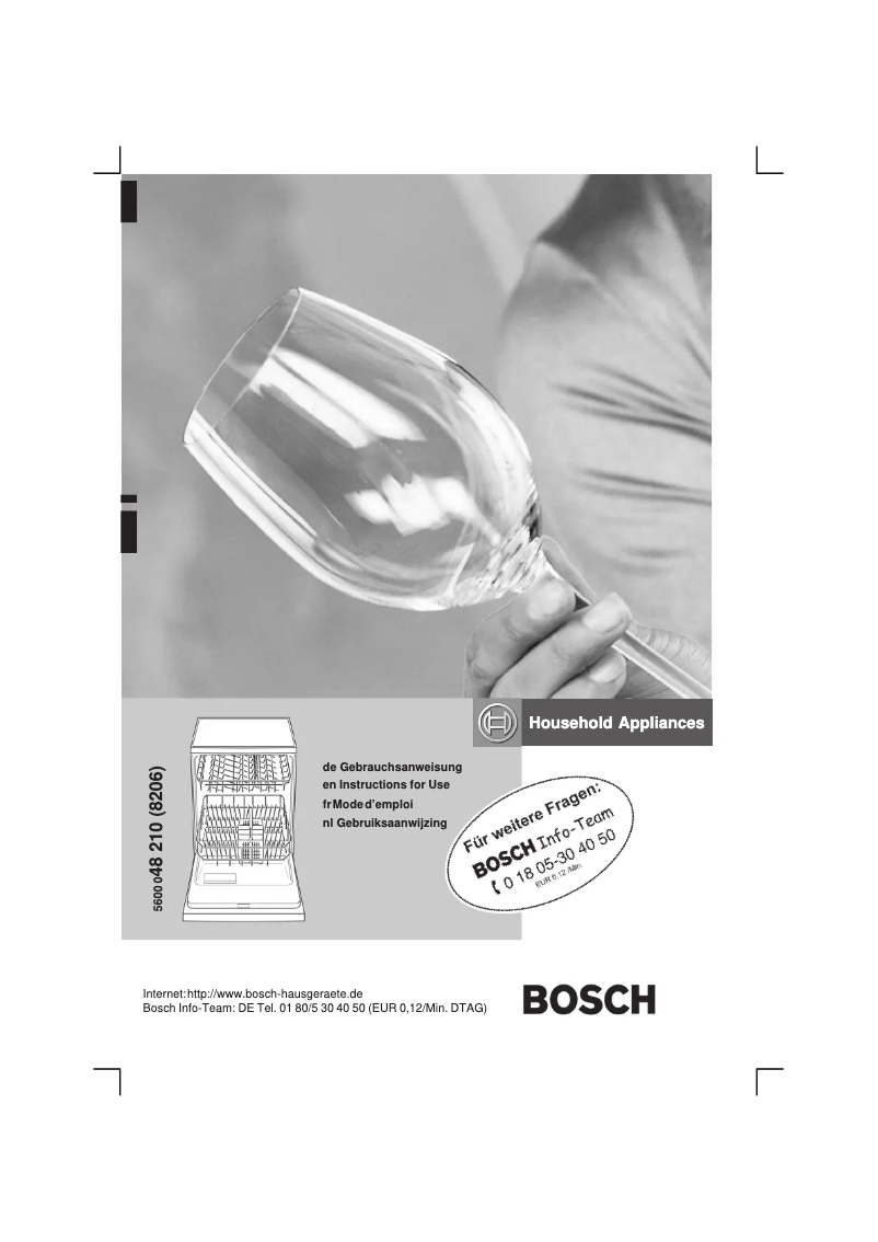 Page 1 de la notice Manuel utilisateur Bosch SGS56A22