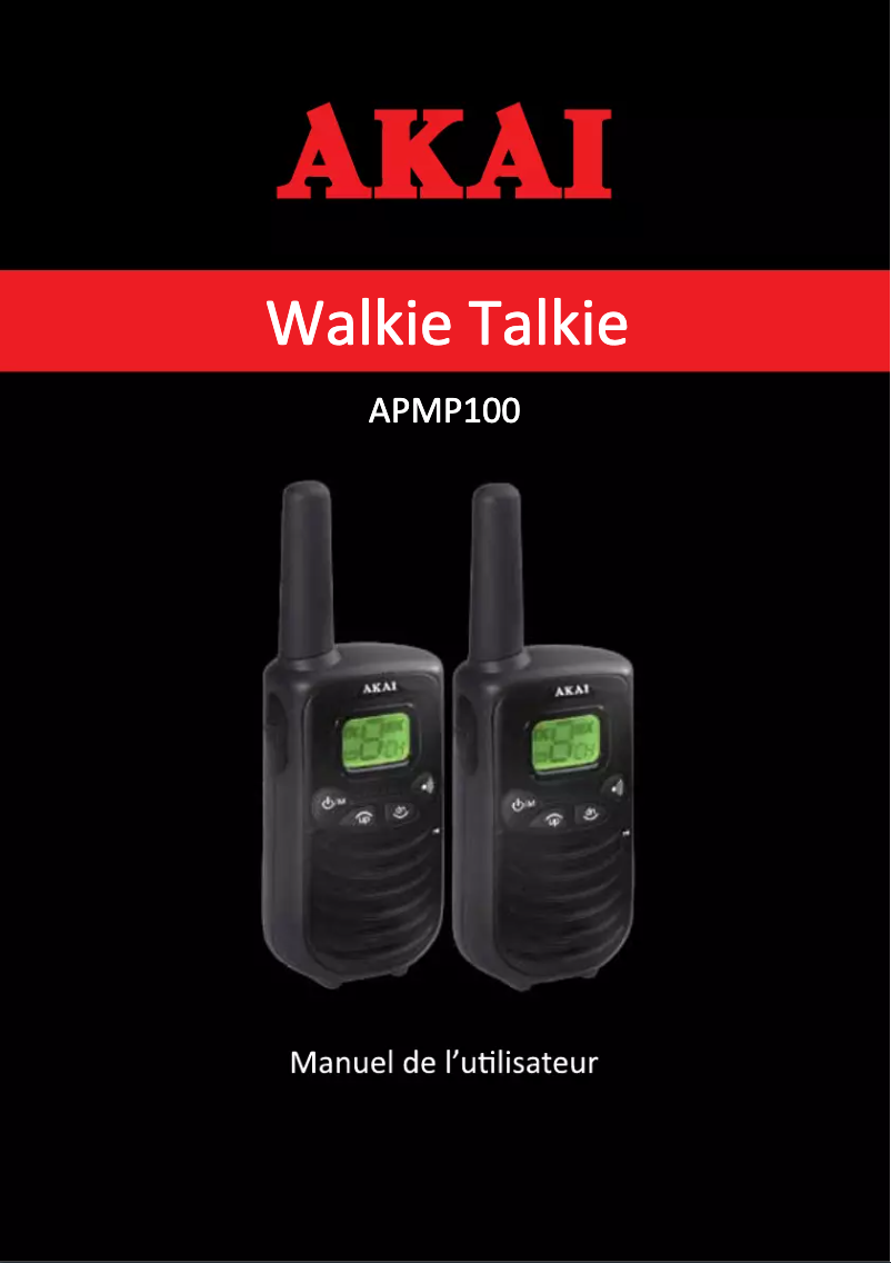 Image de la première page du manuel de l'appareil APMP100