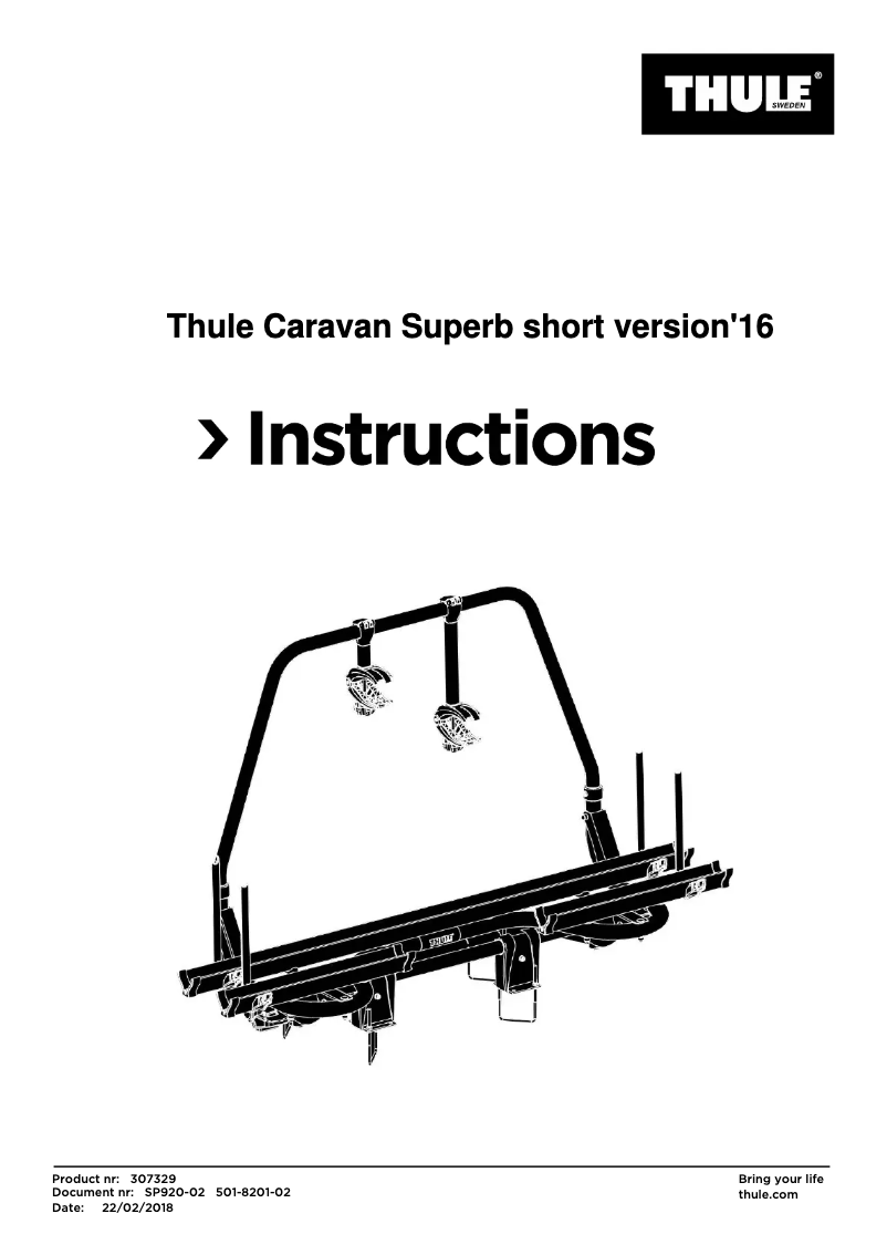 Página 1 del manual Manual de instrucciones Thule Caravan Superb Short