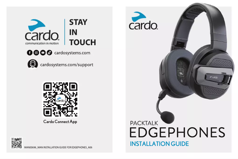 Page n°1 - Manuel utilisateur Cardo Packtalk Edgephones