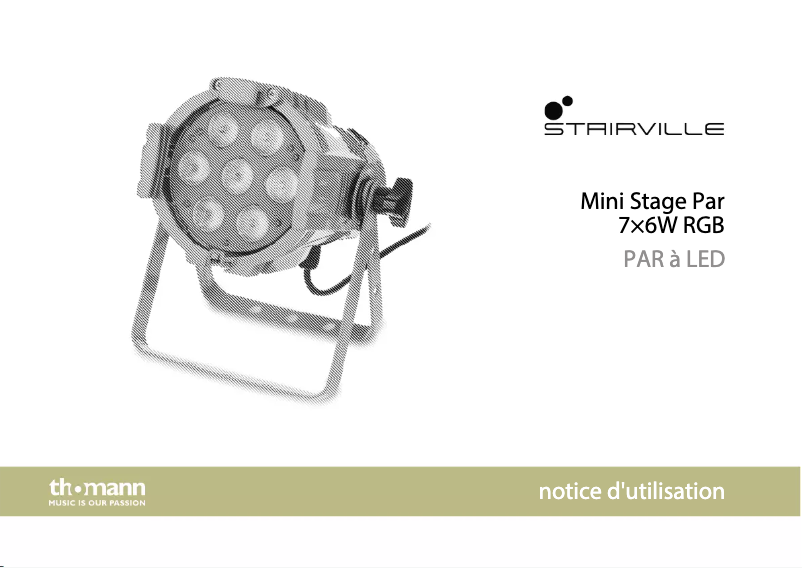 Page 1 de la notice Manuel utilisateur Stairville Mini Stage Par 7x6W RGB