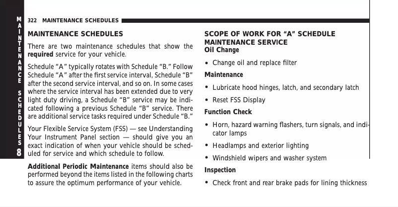 Page 1 de la notice Manuel d'utilisation et d'entretien Chrysler Crossfire (2008)