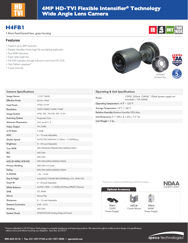 Imagen de la primera página del manual del dispositivo H4FB1