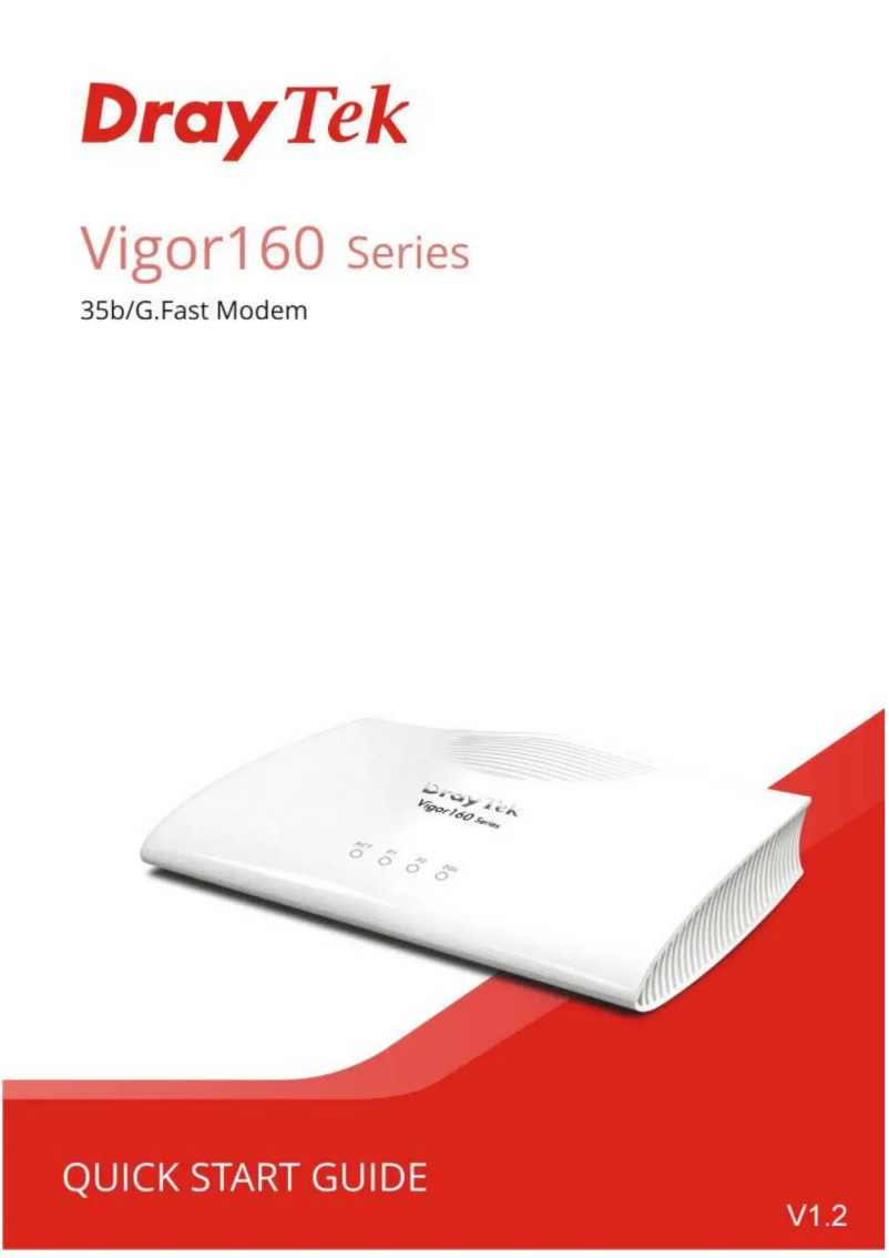 Page n°1 - Guide de démarrage rapide Draytek Vigor 166