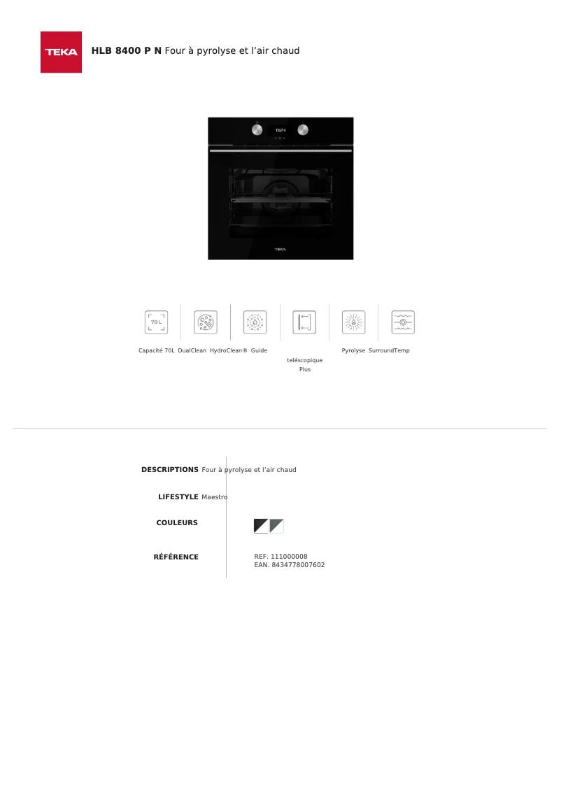 Image de la première page du manuel de l'appareil HLB 8400 P N