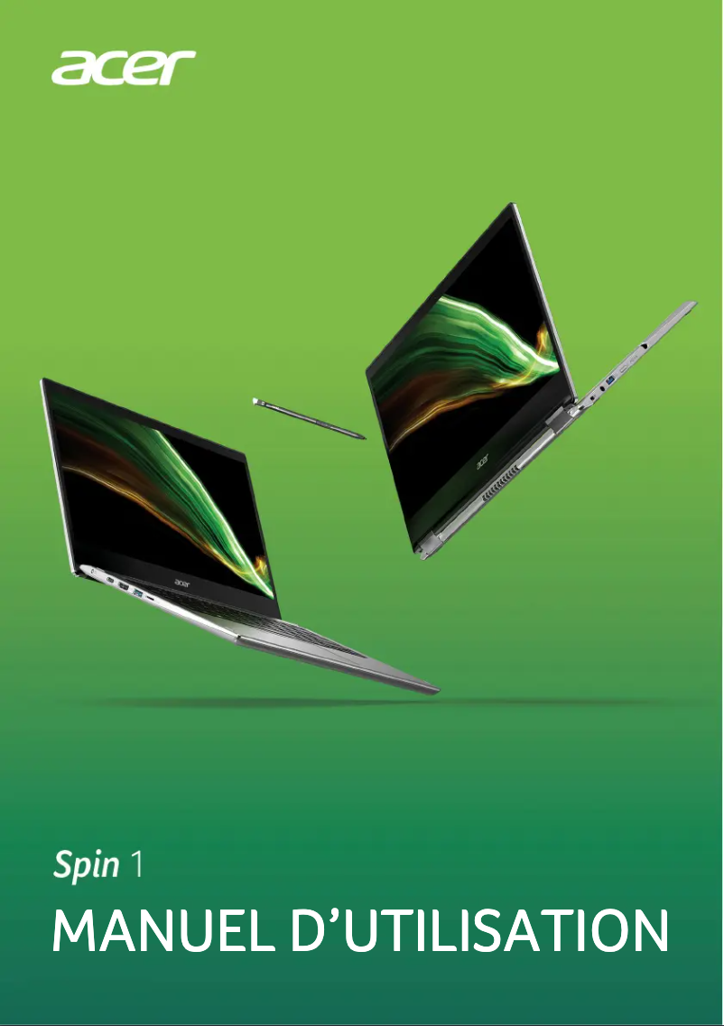 Page n°1 - Manuel utilisateur Acer Spin 1