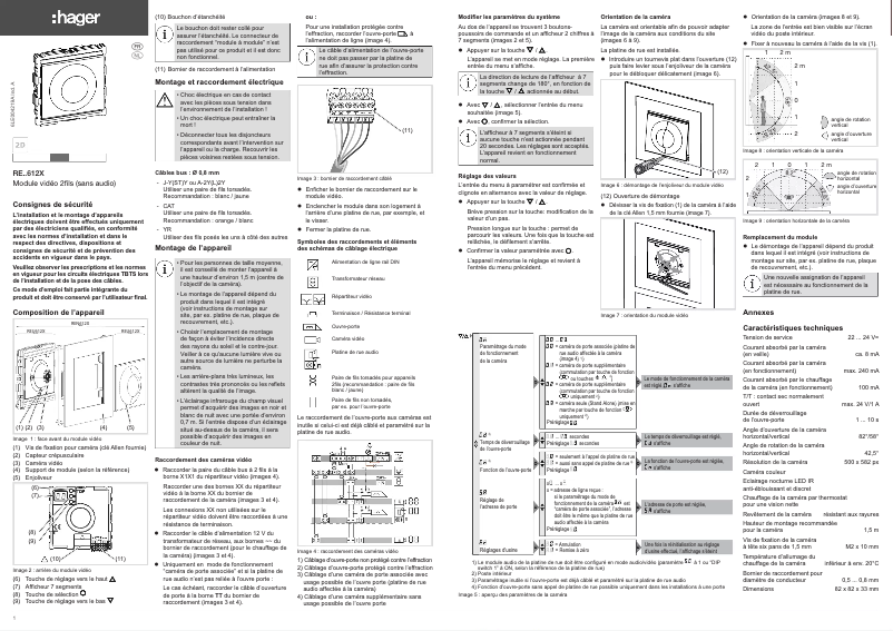 Page n°1 - Instructions / montage Elcom REN612X